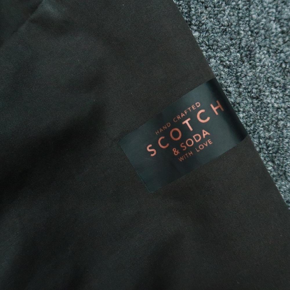Scotch Soda Jacket Mens Medium Green Full Zip Snap Waterproof Waxed‎ - Picture 8 of 13